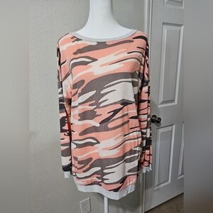 Pink Camo Lightweight Sweatshirt